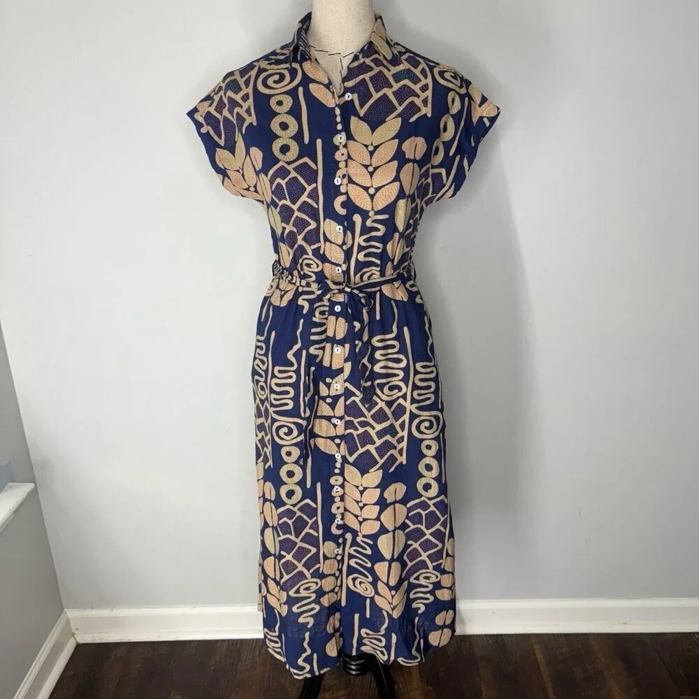 anthropology blue dress Womens Anthropologie Blue Floral Floral The Somerset Strapless Edition Maxi Dress XL